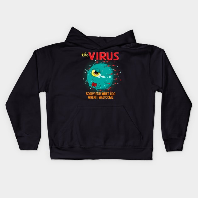 Covid 19 Corona Virus Kids Hoodie by sufian